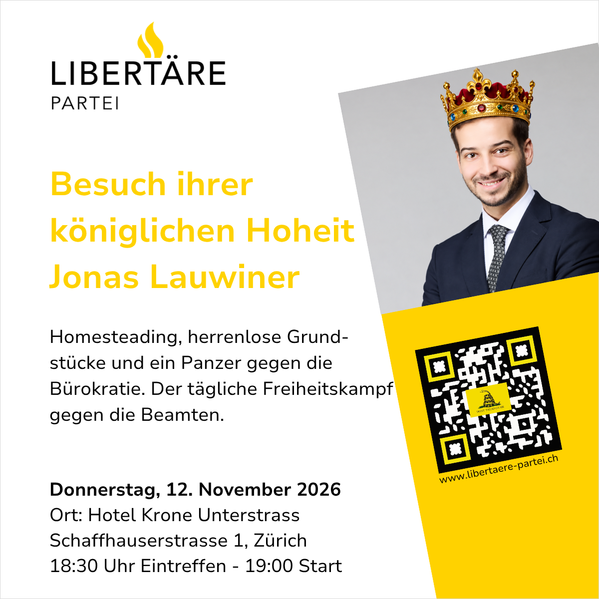 Besuch ihrer königlichen Hoheit Jonas Lauwiner