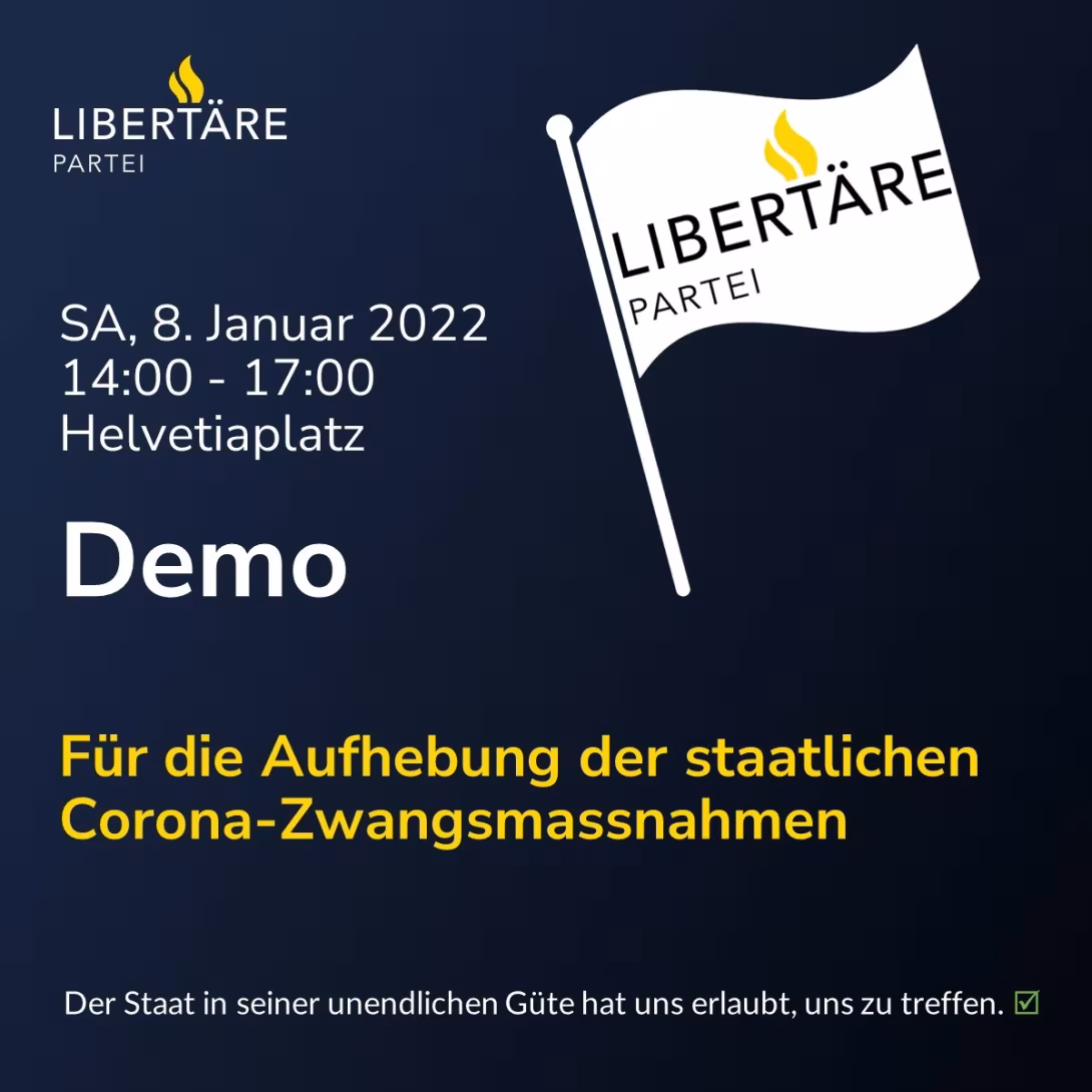 Demo für die Aufhebung staatlicher Corona-Zwangsmassnahmen
